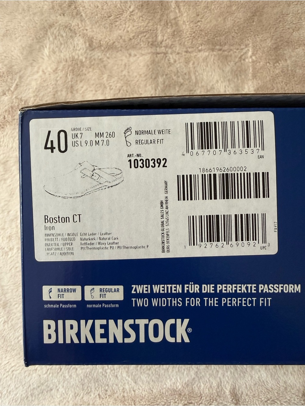 NWT Birkenstock Men’s Boston CT Clog Iron Oiled Leather Size 40 / 7 - Picture 14 of 14